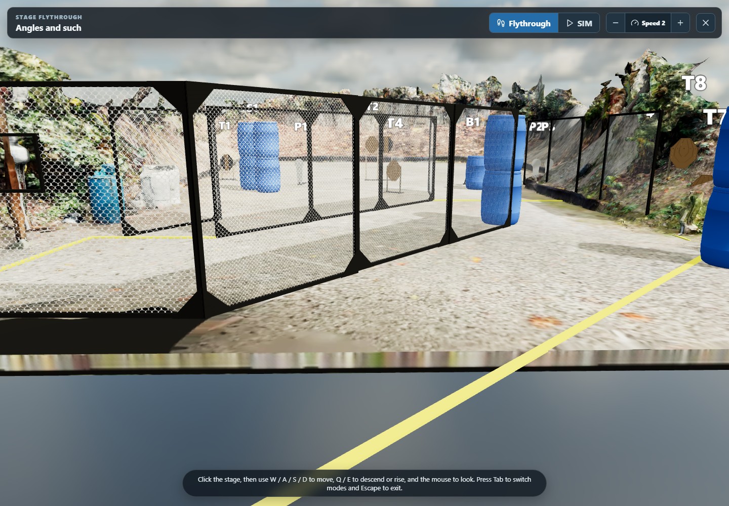 An interactive 3D stage preview launched from the Texas Open Championships online Matchbook